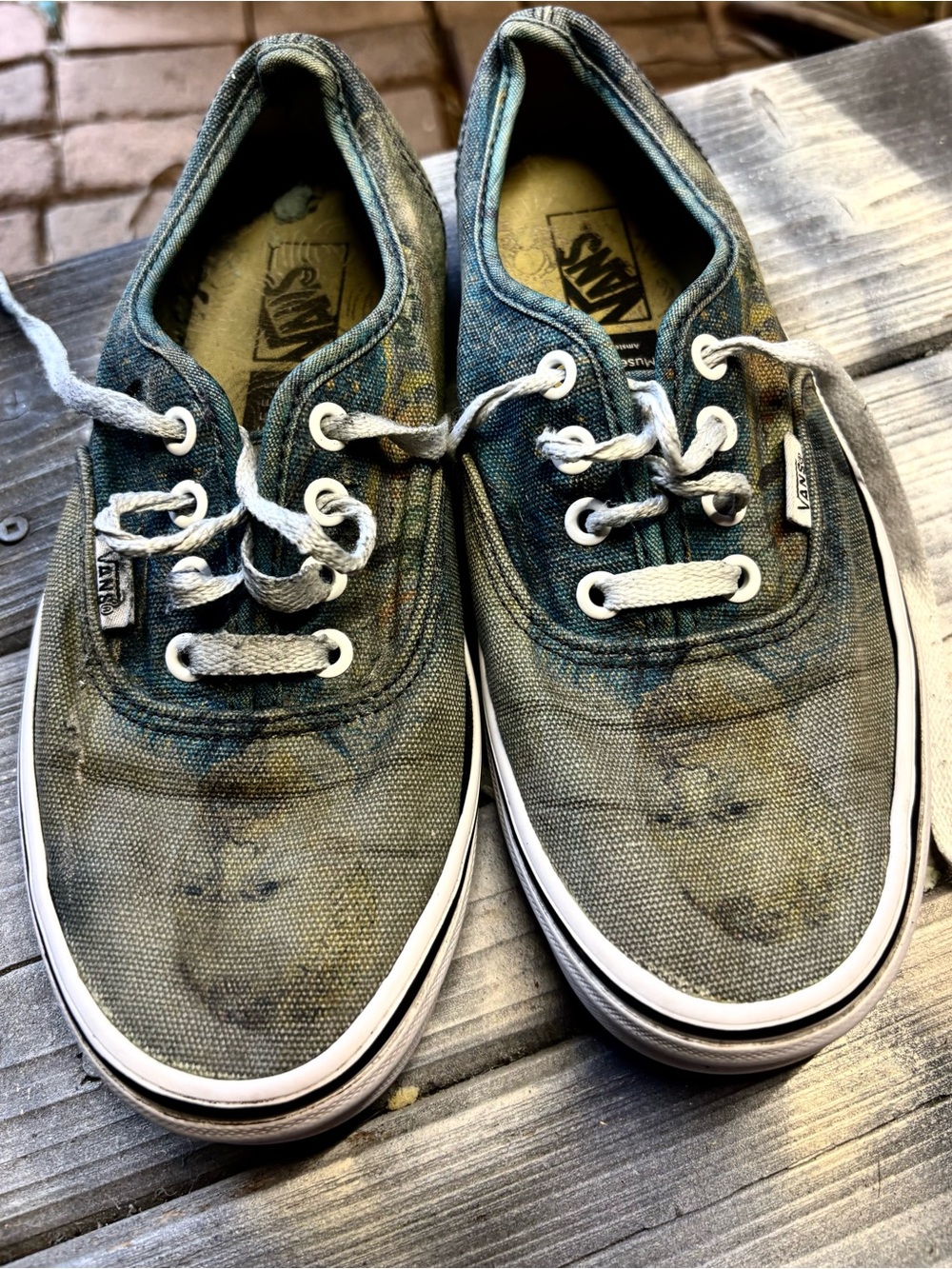 Vans Authentic Canvas Sneakers
Green & blue camouflage womens